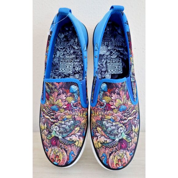 Sperry x Kerby Women's Sz 9.5 Crest Twin Gore Ocean Utopia Platform Sneakers - Picture 2 of 8